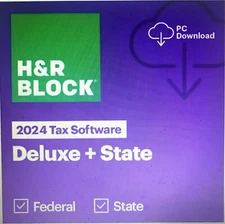 H&R Block Tax Software Deluxe and State 2024