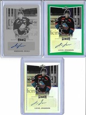 2015/16 Leaf Metal Lucas Johansen Silver Prismatic Auto RC WSH Capitals