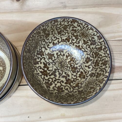 Four Floral Sound Collection 5" Rice Bowls by Sousaku Japan Discontinued Nice! - Picture 9 of 11