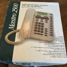 Nortel Northern Telecom Maestro Model 2500 Almond Telephone Caller ID New