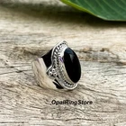 Handmade Black Onyx 925 Sterling Silver Ring Silver Jewelry Woman Ring  All Size