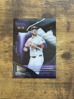 2026 Topps Chrome Black - Carlos Correa  Purple Mini-Diamond Refractor /75