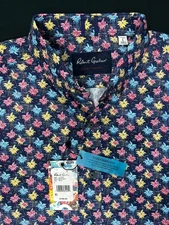Robert Graham CLYFORD Firework Floral Large Tailored Fit Short Sleeve NWT $168 L