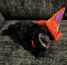 Halloween Black Cat Glitter Mask Hat Stuffed Animal DAN DEE Dandee Brand Plush