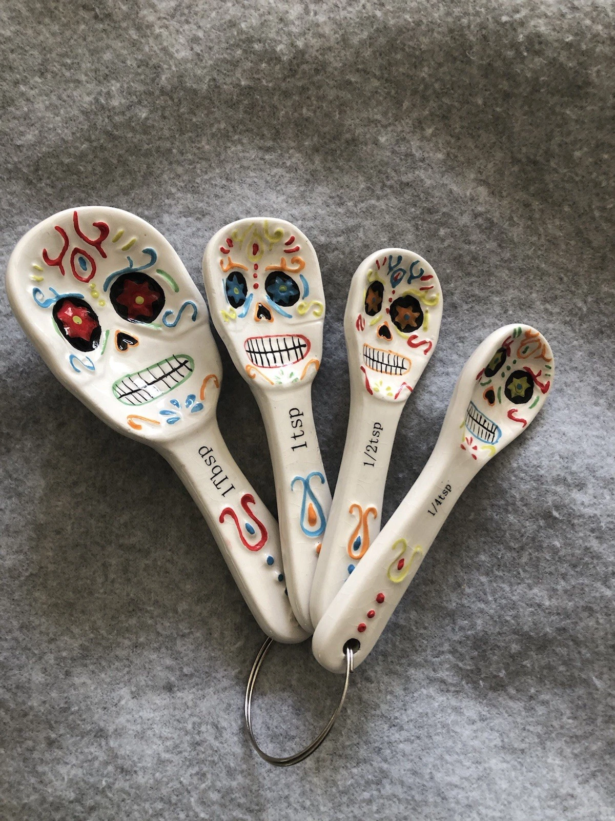 Day of The Dead, Dia de los Muertos, Sugar Skull, Ceramic, Measuring Spoons
Opens in a new window or
