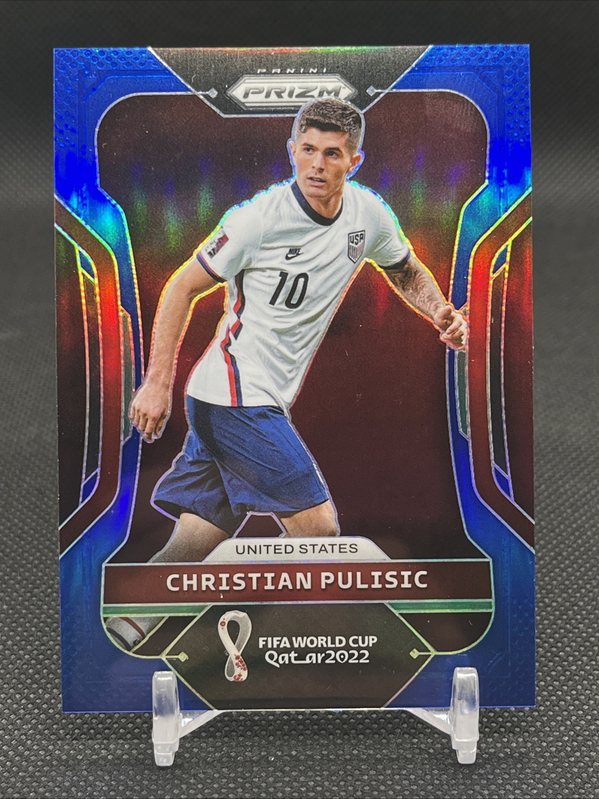 2022 Fifa World Cup Qatar Christian Pulisic Blue Prizm /299 United States #201