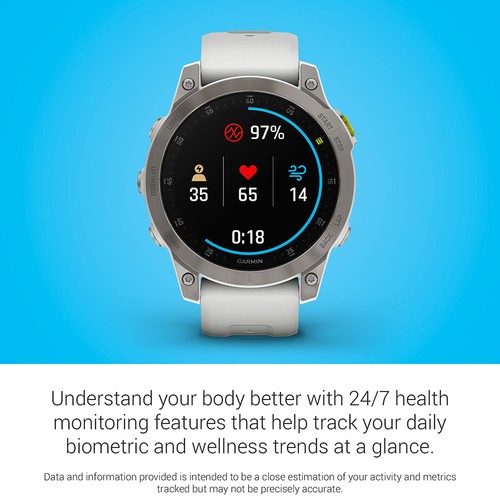 Garmin epix Gen 2 Premium Active Smartwatch 47 mm White with 2 Year Warranty - Picture 7 of 9