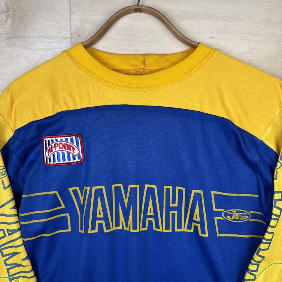Camiseta deportiva vintage años 70 80 Yamaha JT Racing Spellout motocross talla mediana Foto 2 de 4