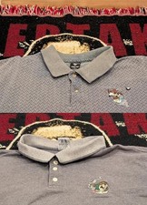 Lot of 2 Vintage Looney Tunes Taz Polo Shirt XL Tasmanian Golf Embroidered