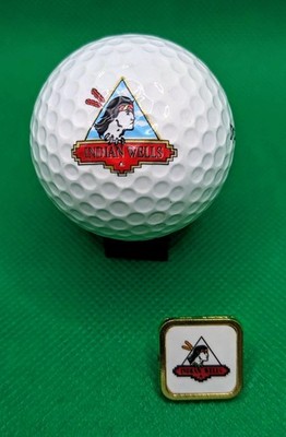RARE Indian Wells Logo Golf Ball & Metal Ball Marker *CLOSED* (South Carolina)