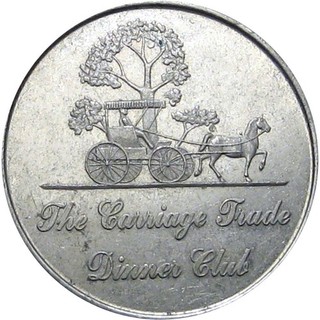 San Francisco California Advertising Token The Carriage Trade Dinner Club Horse