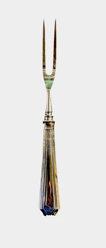 🎩🍴Sterling Handle Carving Fork - Towle Silversmiths "Chippendale" c:1937