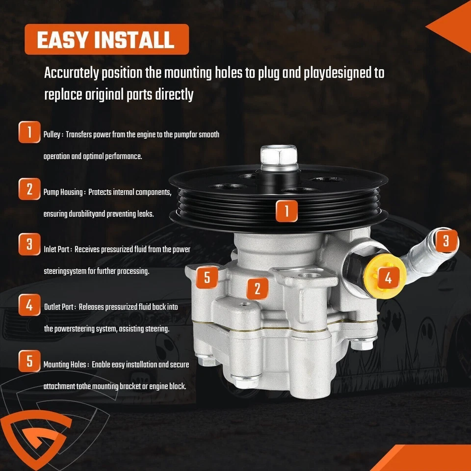 Насос гидроусилителя руля 21-5931 со шкивом для Toyota Camry Sienna Lexus Es300 Rx330 - Изображение 4 из 4