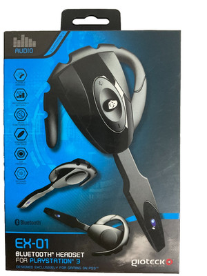 Gioteck EX-01 Wireless Bluetooth Headset Gaming PlayStation 3 Rechargeable Black