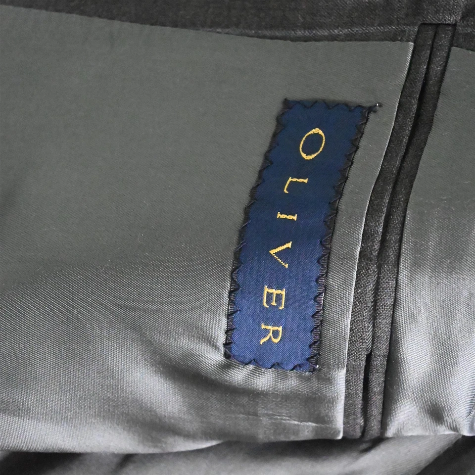 Oliver 46R 38x30 Verde Gris Rayas Lana Hecho en EE. UU. Hombres Chaqueta Pantalones Traje Foto 4 de 4