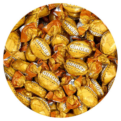Ginger Candy, 1 Pound Bulk Candy (Approx. 90 Pcs.), Hard Ginger Candy for Nausea