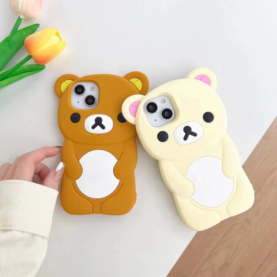 Rilakkuma Carton Phone Case For iPhone 12 13 14 15 16 Pro Max Soft Mobile Cover - Bild 4 von 4