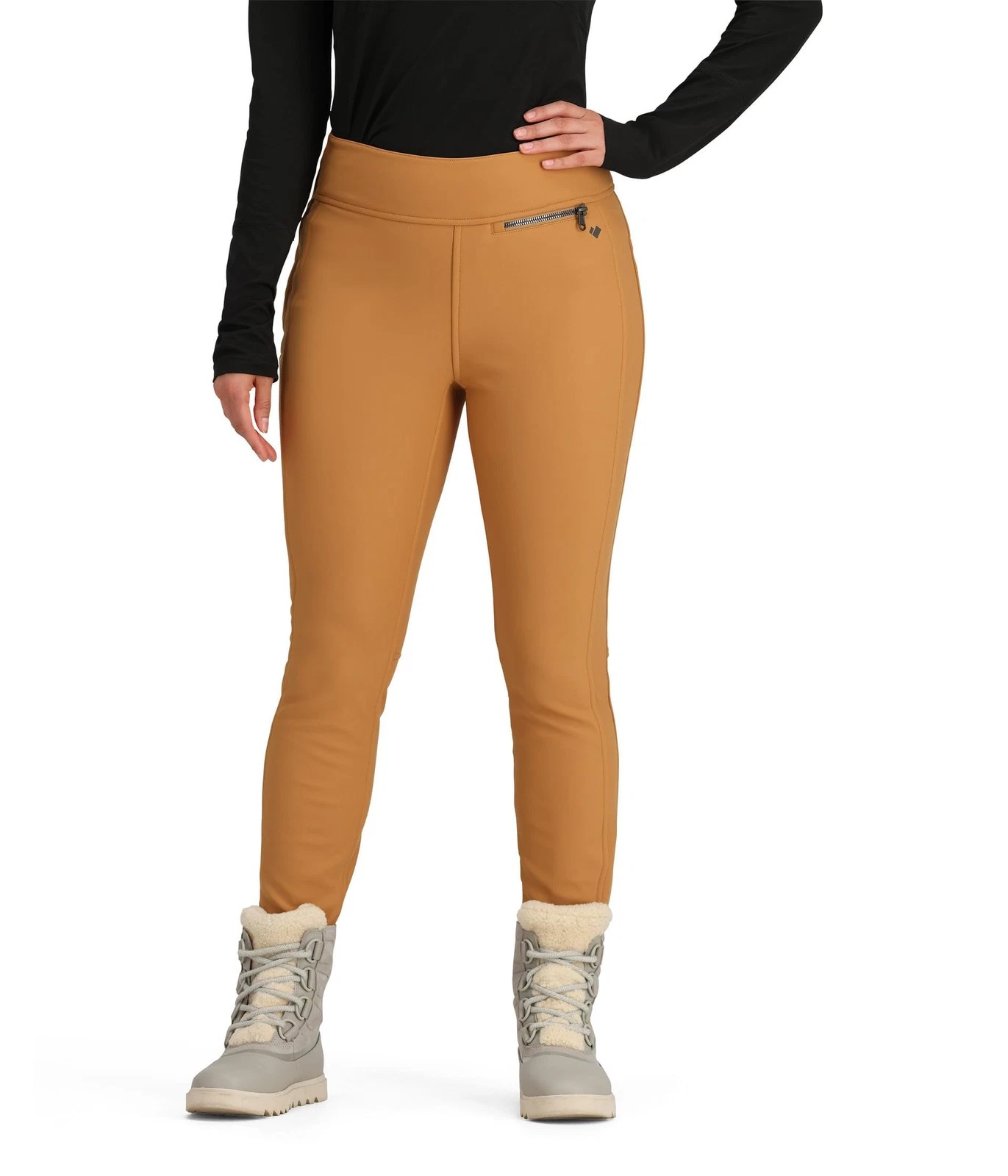 Obermeyer Jinks ITB Women’s Softshell Pants Brown Sugar Ski Snow Pant Size 6 R