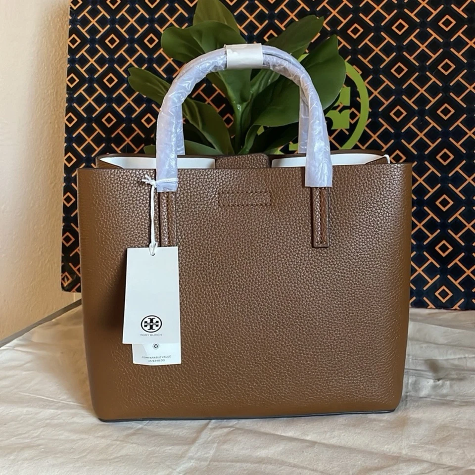 Nuevo Auténtico Bolso de Mano Pequeño Tory Burch Blake Bandolera Marrón Color Alce Nuevo con Etiquetas Foto 4 de 4