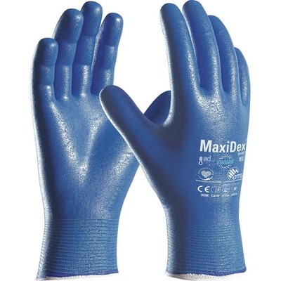Handschuhe MaxiDex  Gr.10 blau EN ISO 374-5/EN 388 PSA III ATG