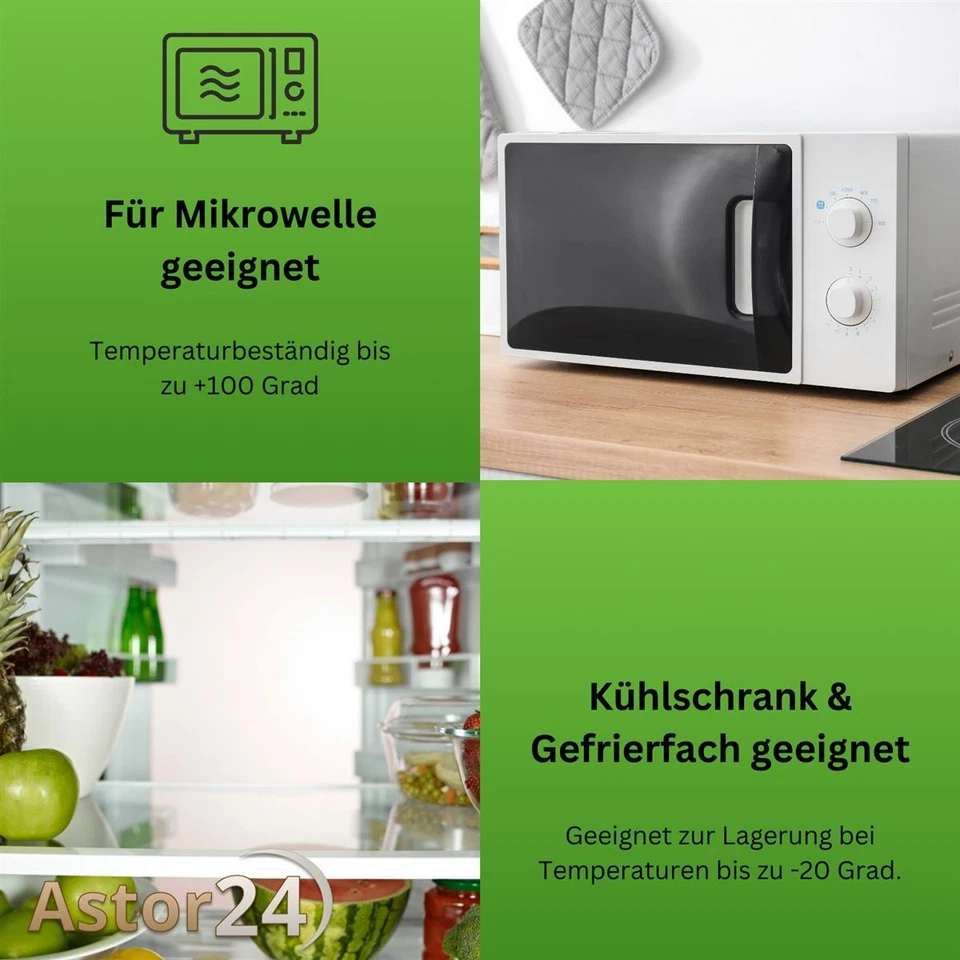 Mikrowellenteller mit Deckel Mikrowellen Töpfe Schüssel Geschirr Suppentopf Dose - Bild 3 von 4