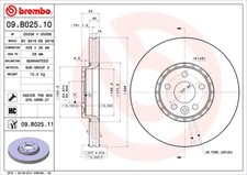 Disque de frein (à l'unité) BREMBO 09.B025.11 VOLVO XC60 2.0 D3 / D4