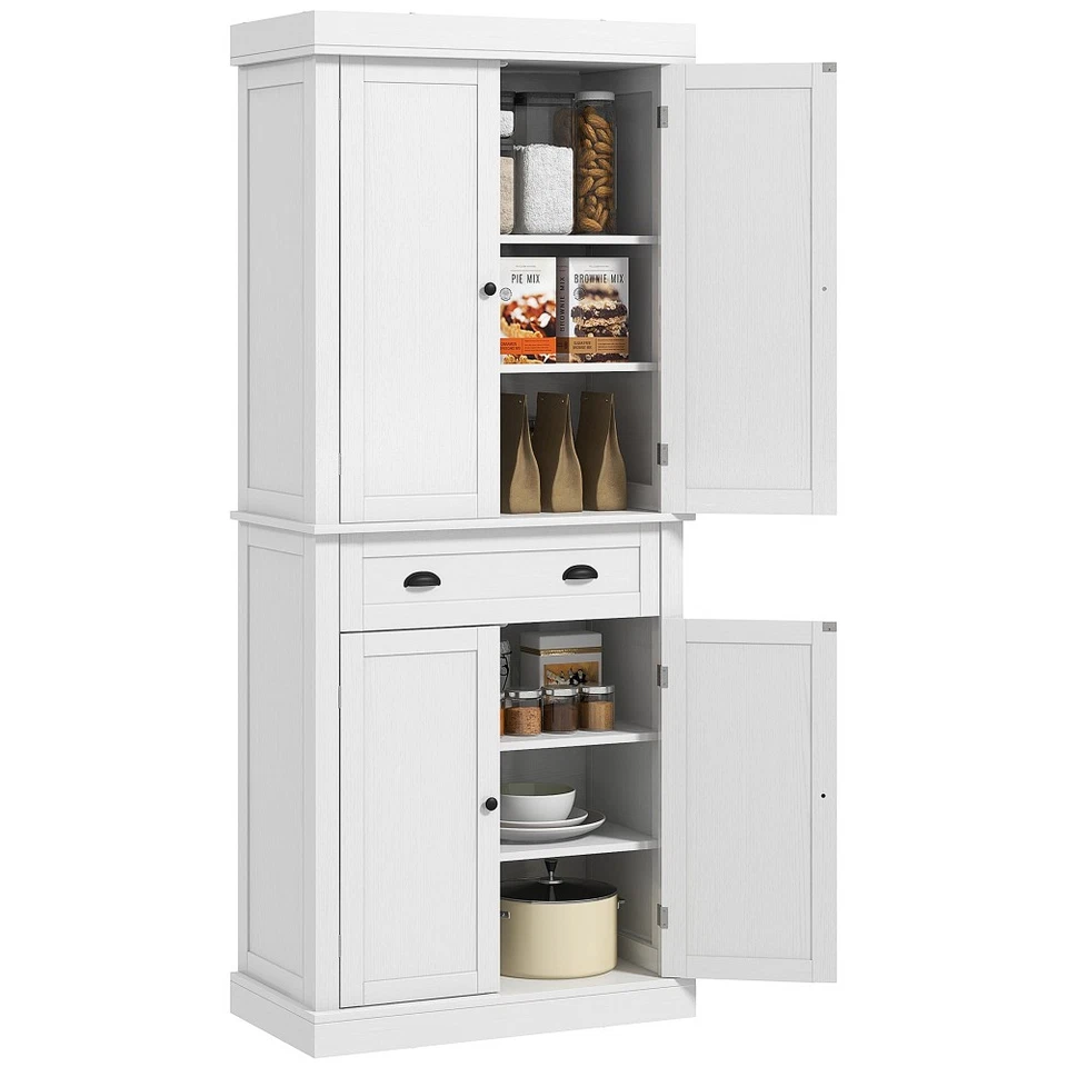 HOMCOM 72.5" Kitchen Pantry Cabinet,Traditional Freestanding StorageCabinet with - Imagem 2 de 4