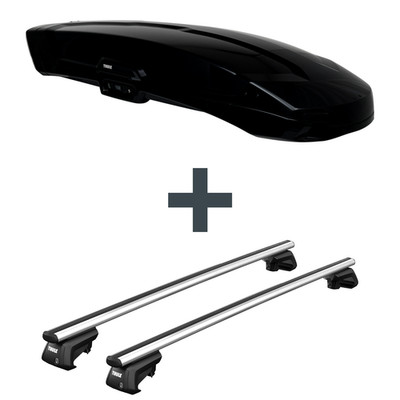Dachbox Thule Vector L + Dachträger Thule SmartRack XT für Fiat Doblo I 119/ 223