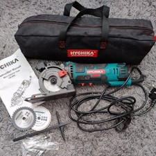 HYCHIKA Mini Circular Saw, with 3pcs Blades (85mm), Scale Ruler, 500W Pure Coppe