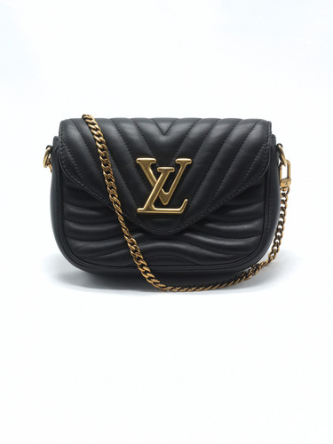 Louis Vuitton New Wave Multi Pochette Bag Black with Crossbody Strap