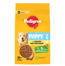 Pedigree Puppy Medium Complete - Poultry & Rice 12kg MegaPack Easily Digestible 3.79 per kilo