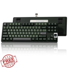 Rainy75 QK87 Keyboard Multimedia Screen Gray Green