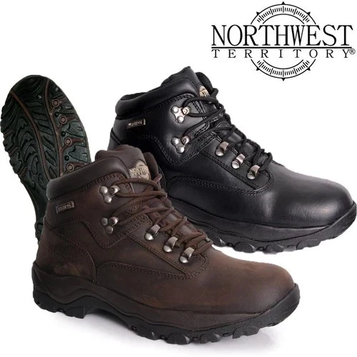 Northwest Territory Inuvik Mens Leather Top Waterproof Camping Trekking Hikers