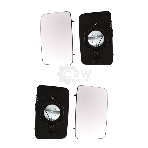 Spiegelglas Mit Haltefuss Set FüR Citroen C25 Bus (280_ 290_) Konvex-image
