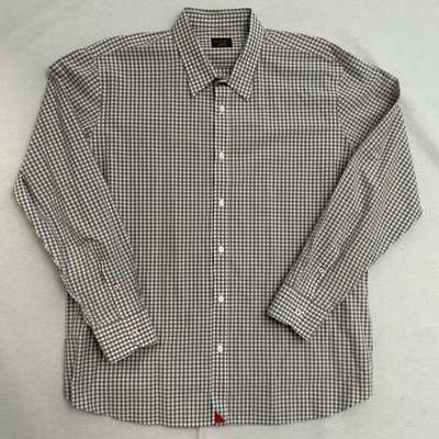 UNTUCKit Plaid Long Sleeve Button Up Dress Shirt XXL Wrinkle Free 100% Cotton