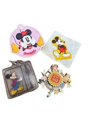 Disney Vintage Mixed Lot Keychains Minnie Magnet Fidget Spinner