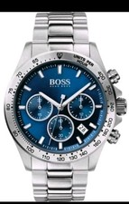 Image of Hugo Boss HB1513755 Hero Sport Lux Mens Silver Stainless Chrono Watch + Gift Bag