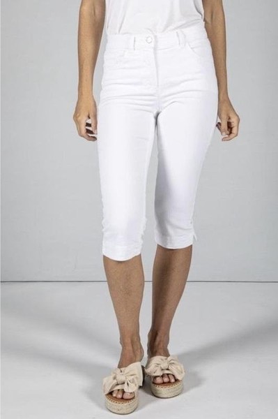 Women Gerry Weber Capri White Cotton 38 / M / 46
