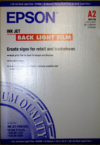 Epson Back Light Ink Jet Foto-Film-Folie A2 S041130