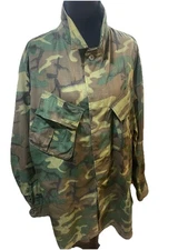 Vintage US Military Jungle Jacket Large Reg ERDL Camo 1969 ?Vietnam Slant Pocket