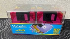 Verbatim DataLife Colors 50 Pack Disks in Storage Case MF 2HD IBM Formatted NEW
