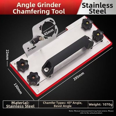 Extended Handle 100mm Chamfering Tool Stainless Steel 45 Degree Edging