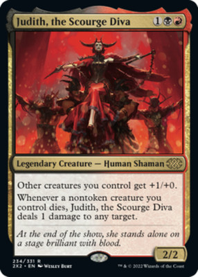 x1 Judith, the Scourge Diva - Foil R MTG Double Masters 2022 M/NM, English