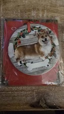 Welsh Corgi Ornament - E S Pets, DIY Personalizable, Ceramic Round Ornament