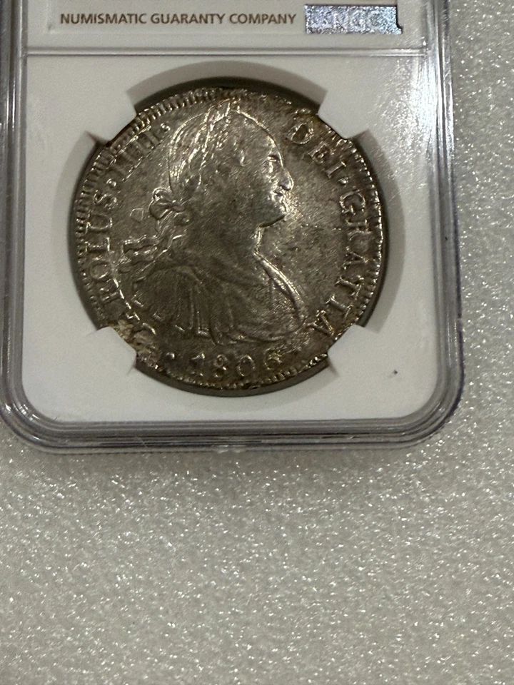 1806 Mexico MO Silver 8 Reales NGC AU 58  ~~ Stunning Pillar Dollar ~~ - Image 4 of 4