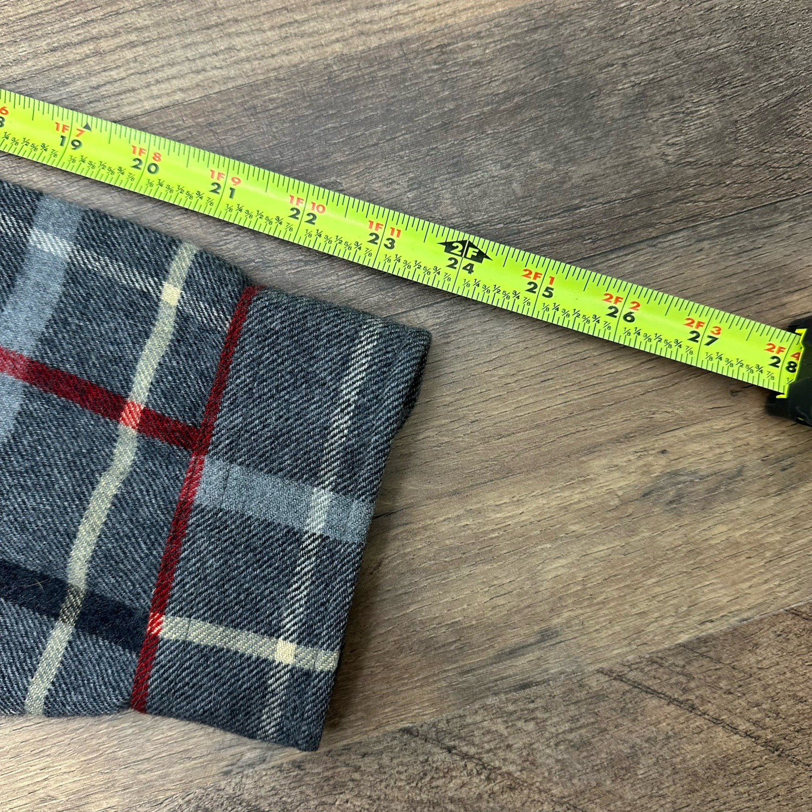 Pendleton Mens Large Gray Plaid Wool Button Down … - image 17