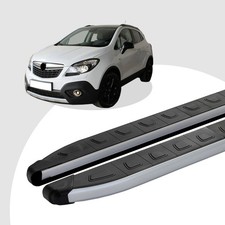 Trittbretter passend für Opel Mokka ab 06/2012-08/2016 (Model: DOLU, Farbe: SIlb