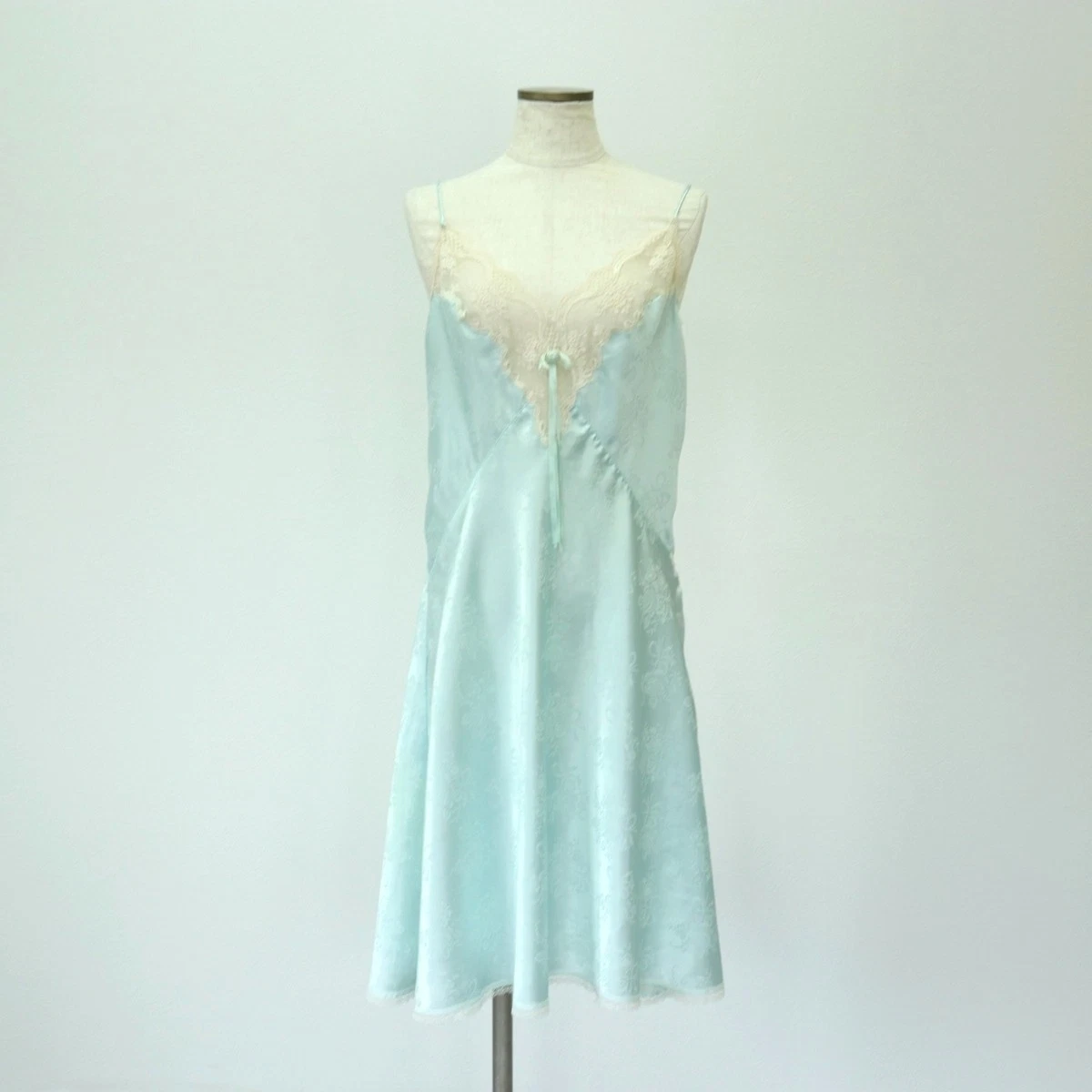 Abito vintage anni 70 Christian Dior floreale jacquard lingerie camicetta da donna...