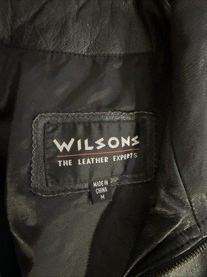 Vintage Wilsons Leather Bomber Jacket | Black Real Leather | 90s