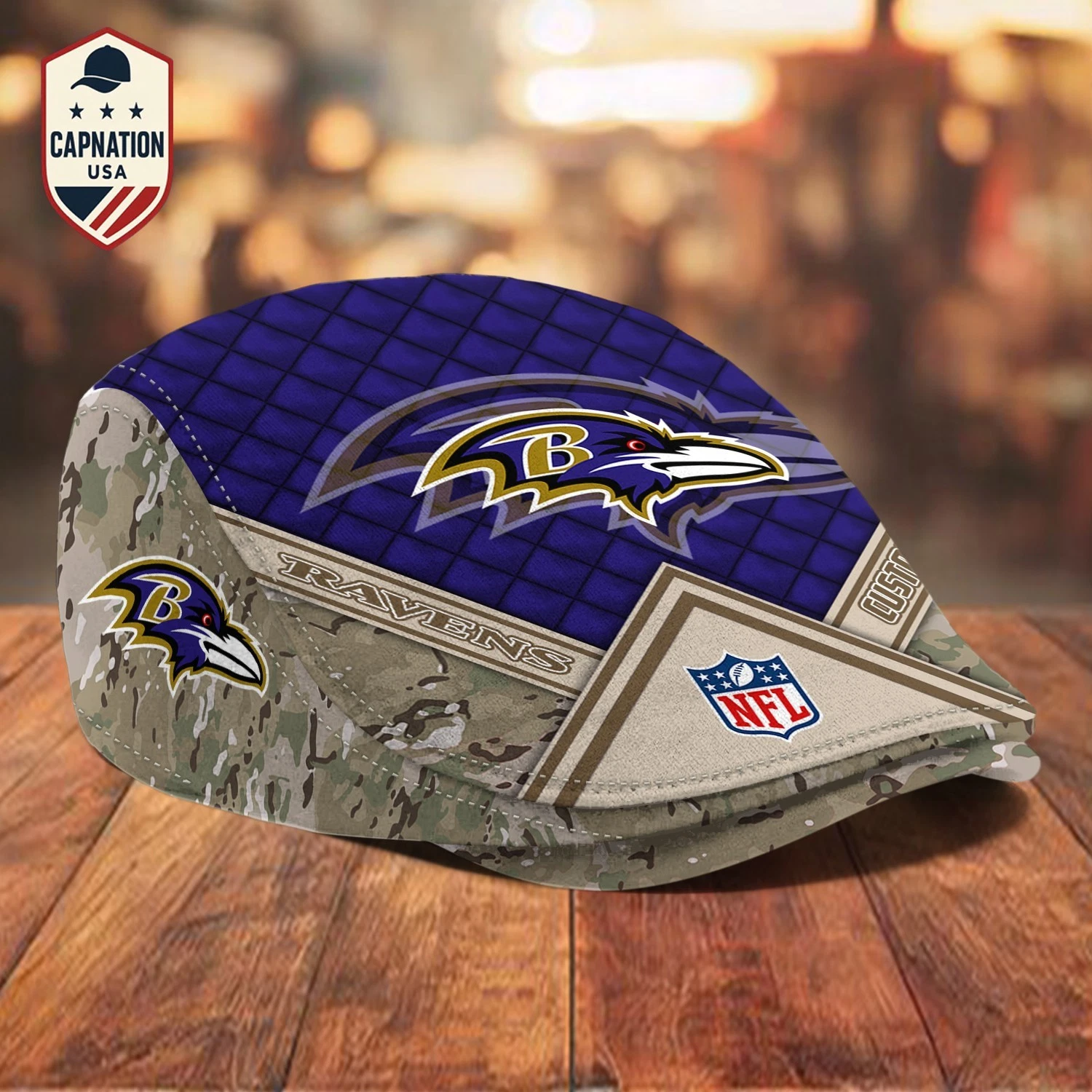 Baltimore Ravens Custom Jeff Cap - Personalized Football Fan Cap